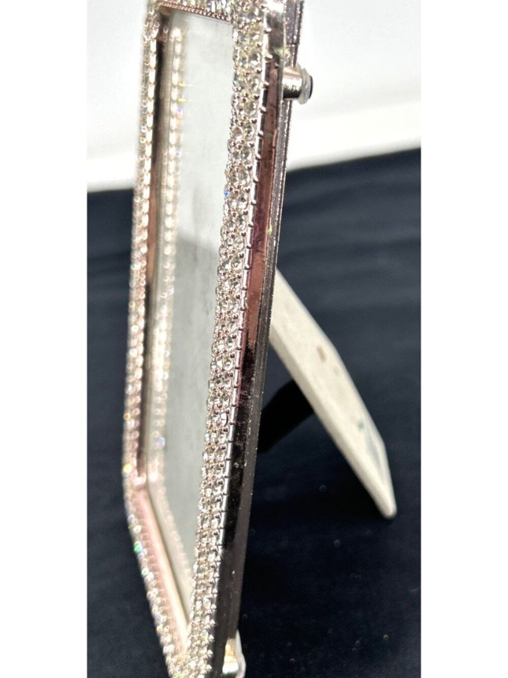Crystal Rhinestone gold Tone 5x7 Picture Frame Photo Frame - Picture 8 of 9